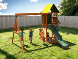 Wooden Swing with Slide Set WS210 wood Outdoor Play