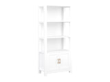 DS Bookcase with Storage Cabinet White