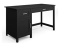 Home Office Desk with Storage - Black