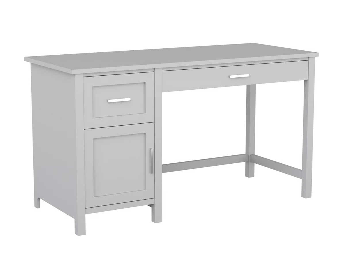 Home Office Desk with Storage - Grey