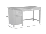 DS Home Office Desk with Storage Grey