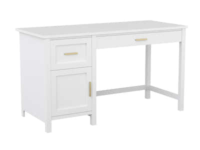 DS Home Office Desk with Storage White