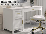DS Home Office Desk with Storage White