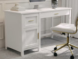 DS Home Office Desk with Storage White