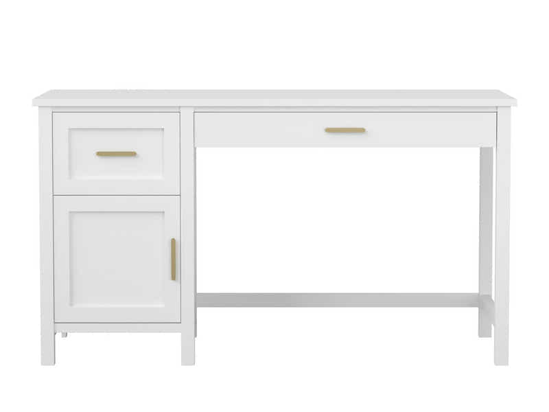 DS Home Office Desk with Storage White