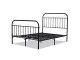 Darcy Double Bed Frame - High Back Metal Black