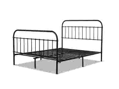 Darcy High Back Metal Bed Frame Black - Queen