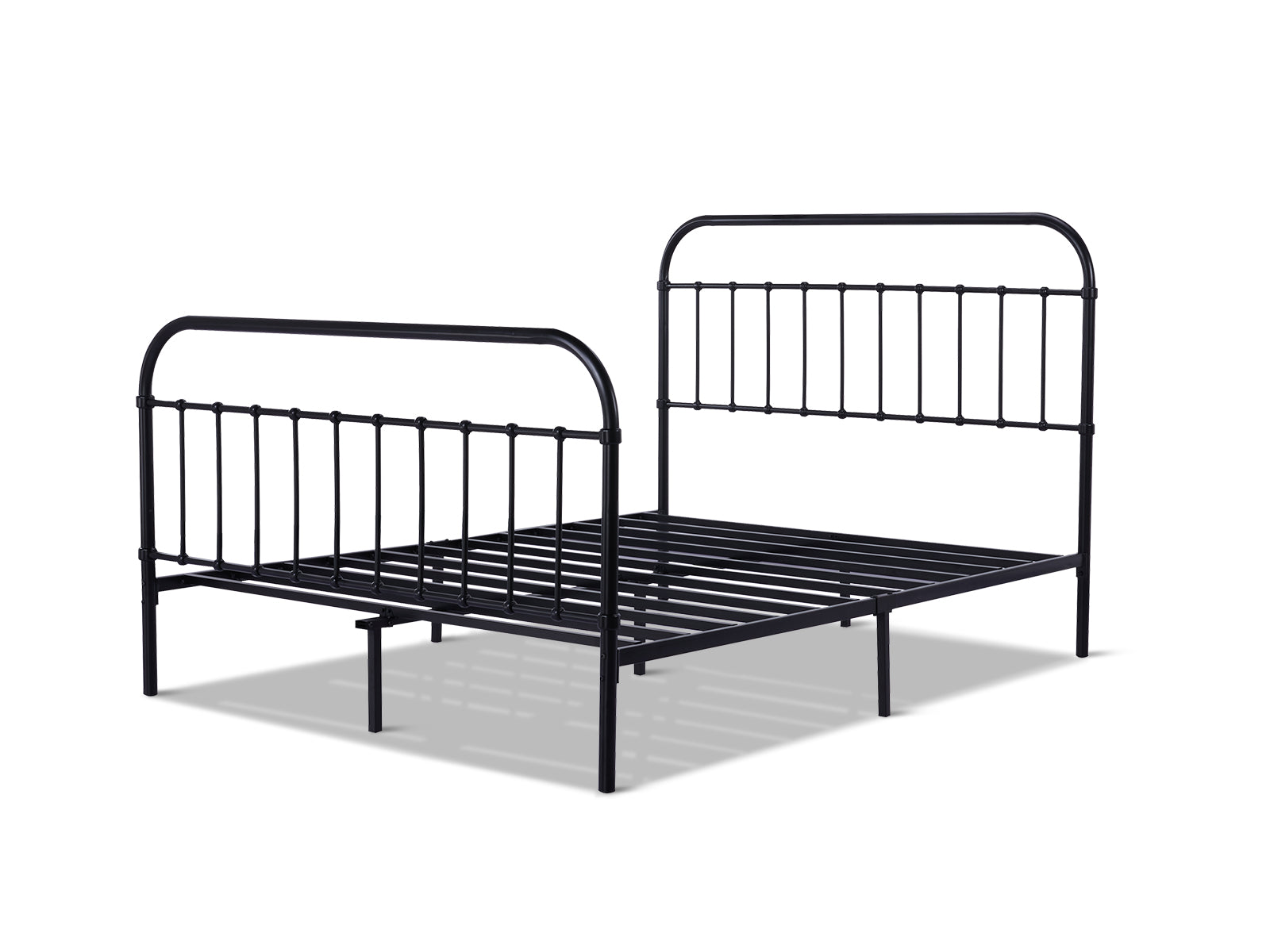 Darcy High Back Metal Bed Frame Black - Queen