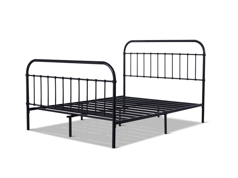Darcy High Back Metal Bed Frame Black - King