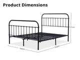 Darcy High Back Queen Bed Frame - Black