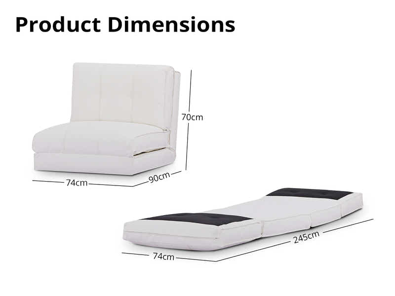 Single Sleeper Chair White