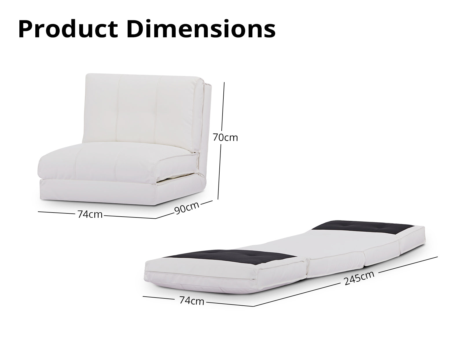 Single Sleeper Chair White