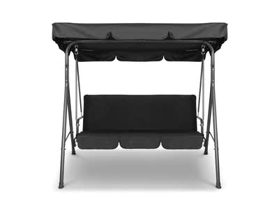 Swing Chair with Canopy - Black