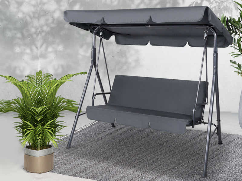 Swing Chair with Canopy - Grey