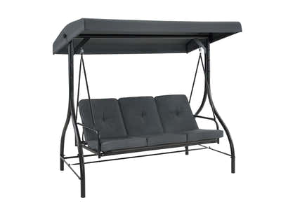 Reclining 3-Seater Swing Chair - Grey