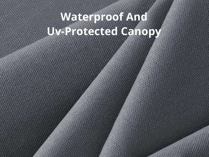 Reclining 3-Seater Swing Chair - Grey