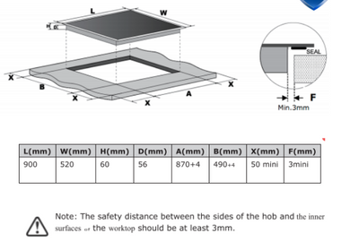 Midea 90cm 5-Zone Induction Cooktop
