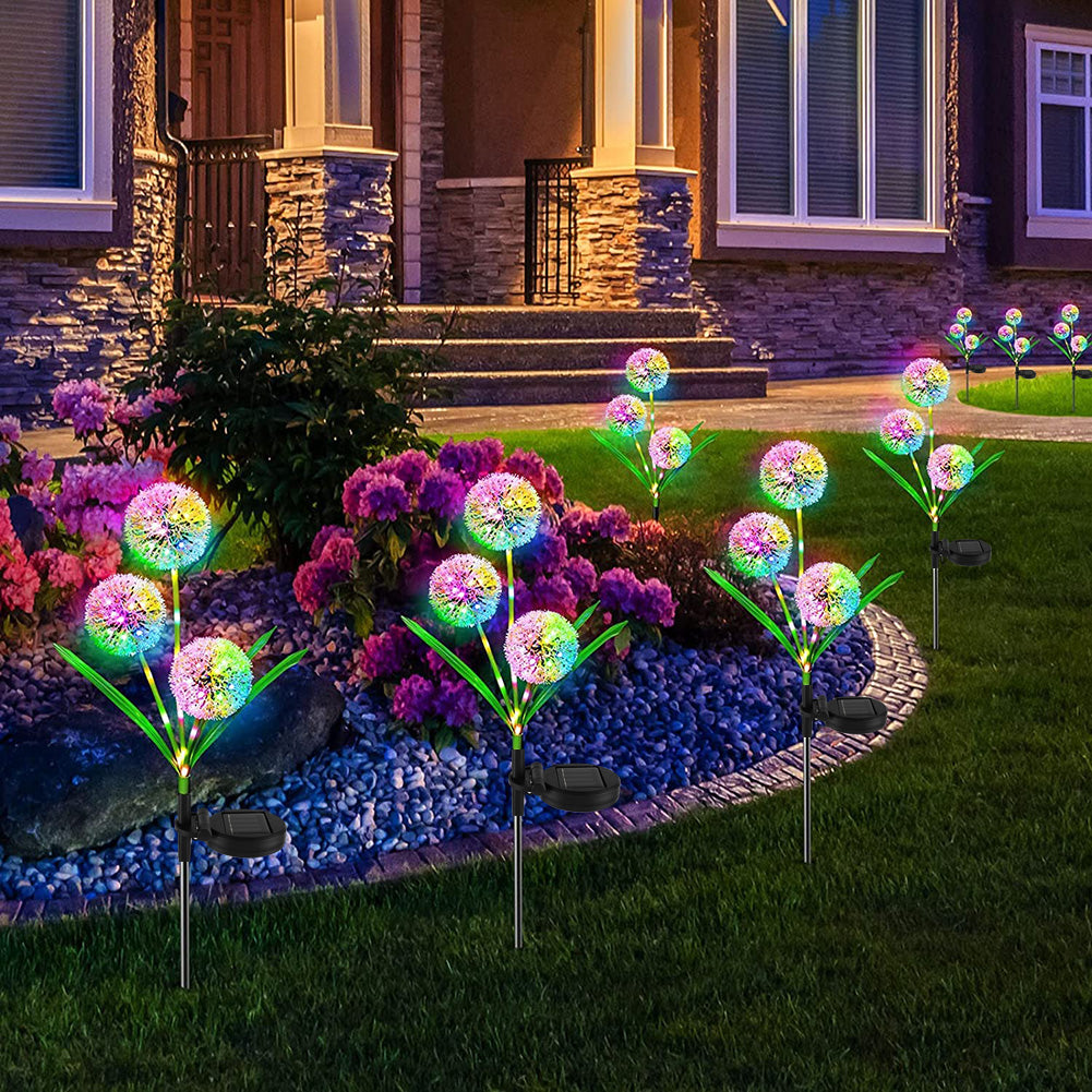 DS BS 2Pack Solar Outdoor Garden Color Changing/Warm White Light