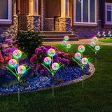 DS BS 2Pack Solar Outdoor Garden Color Changing/Warm White Light