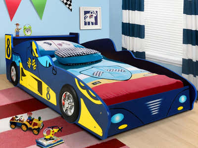 Supreme F1 Race Car Bed Frame Blue - Single