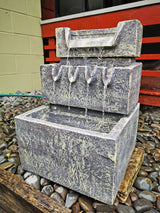 DS BS TP1020 3 Tier Rectangle Garden Fountain 38 x 38 x 56