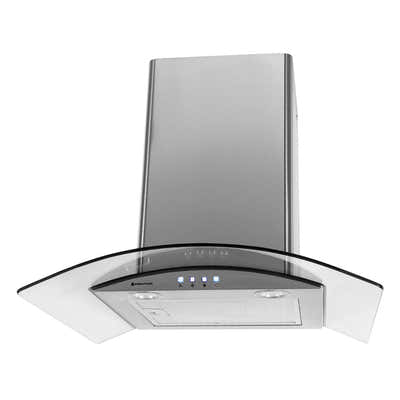 T Parmco RANGEHOOD CURVED GLASS 600MM STAINLESS 1000M3H