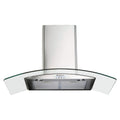 T Parmco RANGEHOOD CURVED GLASS 900MM STAINLESS 1000M3H