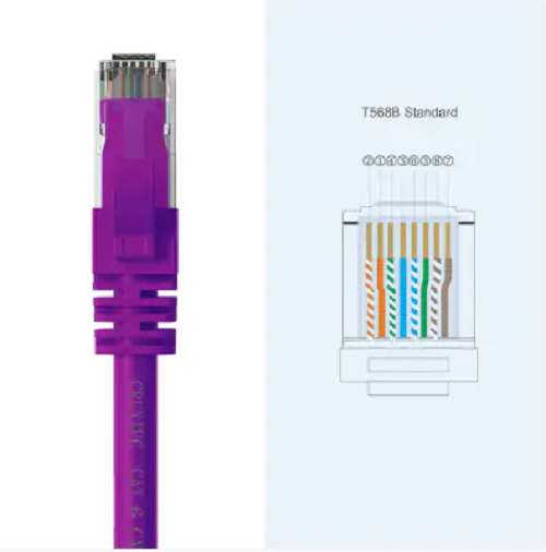 DS PB Cruxtec 20m Cat6 Ethernet Cable -  Purple Color