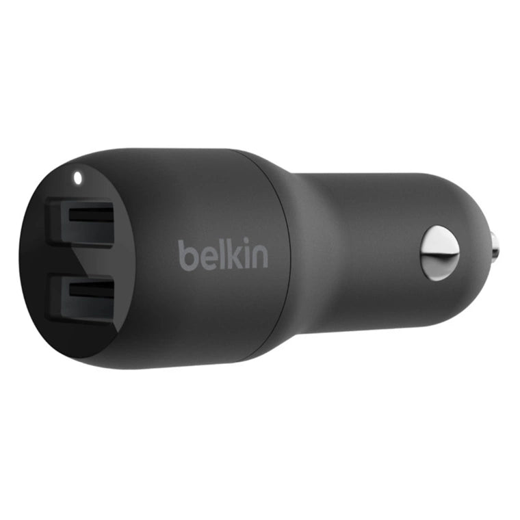 DS PB Belkin Dual  USB-A   Car Charger 24W -Black