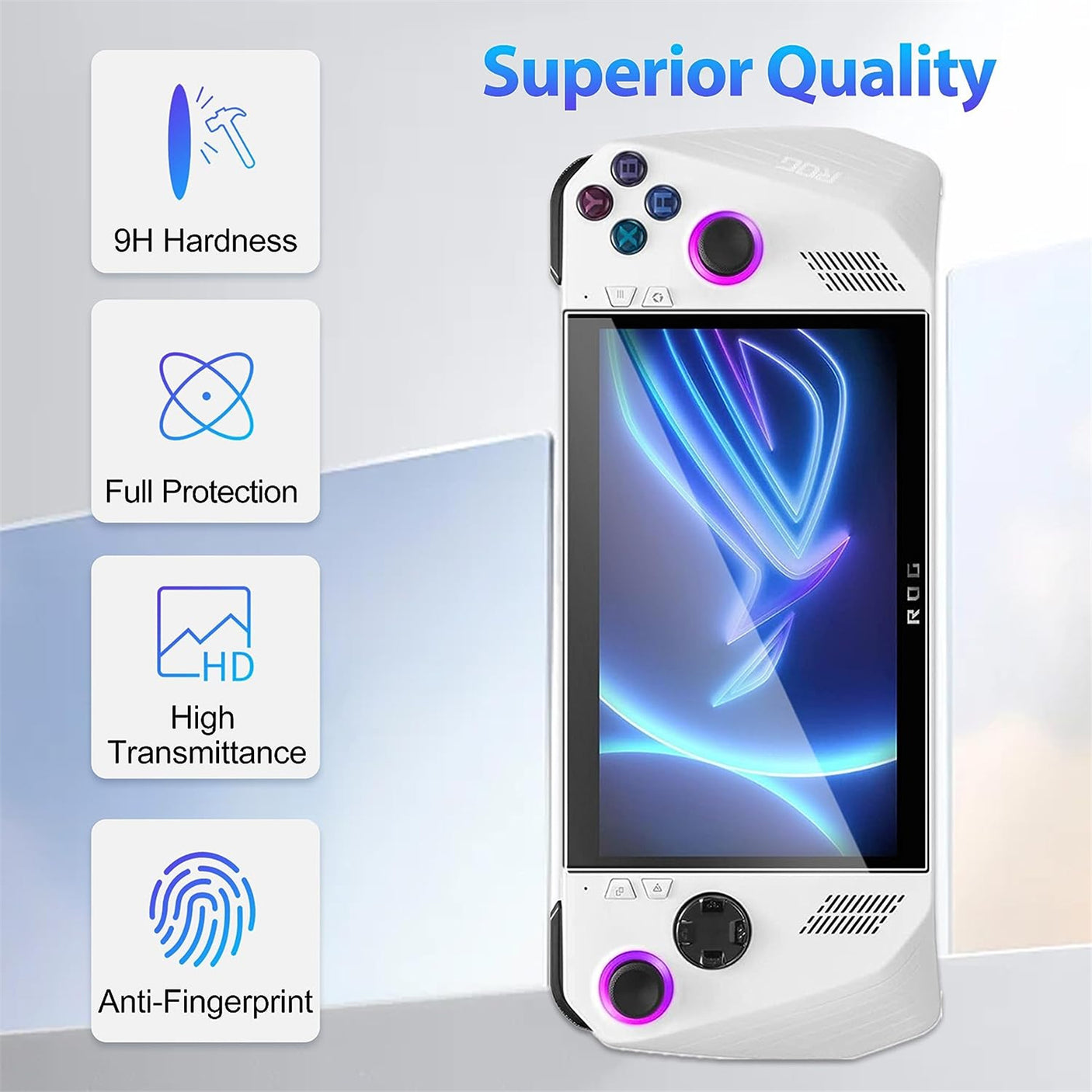 DS PB ASUS ROG Ally /Ally X/ MSI Claw-A1M 7" Tempered Glass Screen Protector