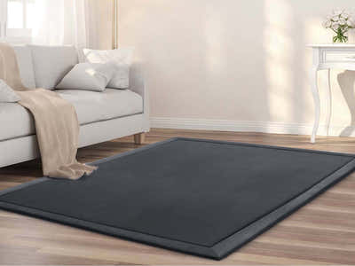 Soft Touch Plush Tatami Mat Rug 200cm x 300cm - Dark Grey