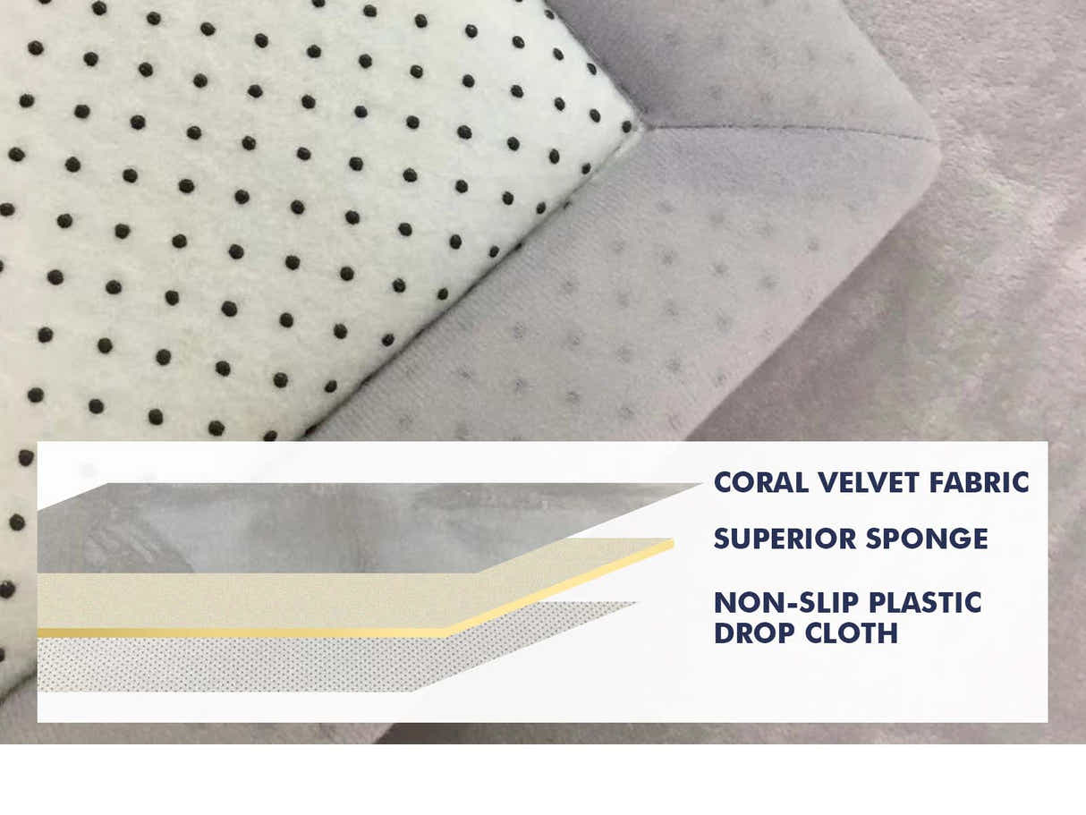 Soft Touch Plush Tatami Mat Rug 200cm x 300cm - Light Grey