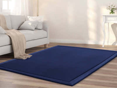 Soft Touch Plush Tatami Mat Rug 200cm x 300cm - Navy