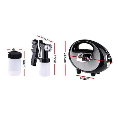 DS NA Professional Spray Tan Machine Sunless Tanning Gun Kit HVLP System Black