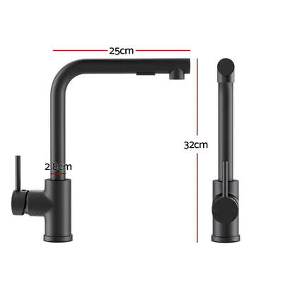 DS NA Kitchen Mixer Tap Pull Out Rectangle 2 Mode Sink Basin Faucet Swivel
