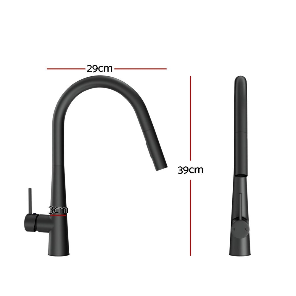 DS NA Kitchen Mixer Tap Pull Out Round 2 Mode Sink Basin Faucet Swivel