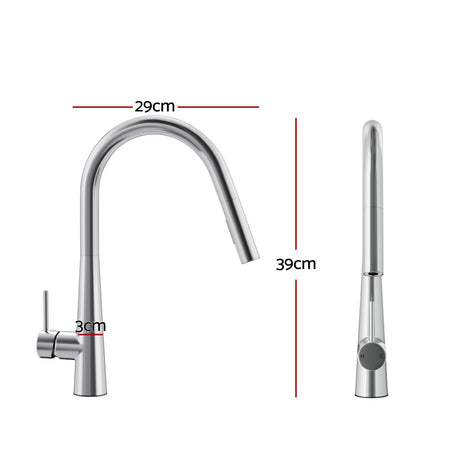 DS NA Kitchen Mixer Tap Pull Out Round 2 Mode Sink Basin Faucet Swivel WELS