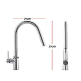 DS NA Kitchen Mixer Tap Pull Out Round 2 Mode Sink Basin Faucet Swivel WELS
