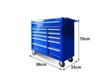 Tool Cabinet Roll Cabinet 11 Drawer BLUE
