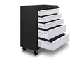 5-Drawer Tool Cabinet - Black + Grey