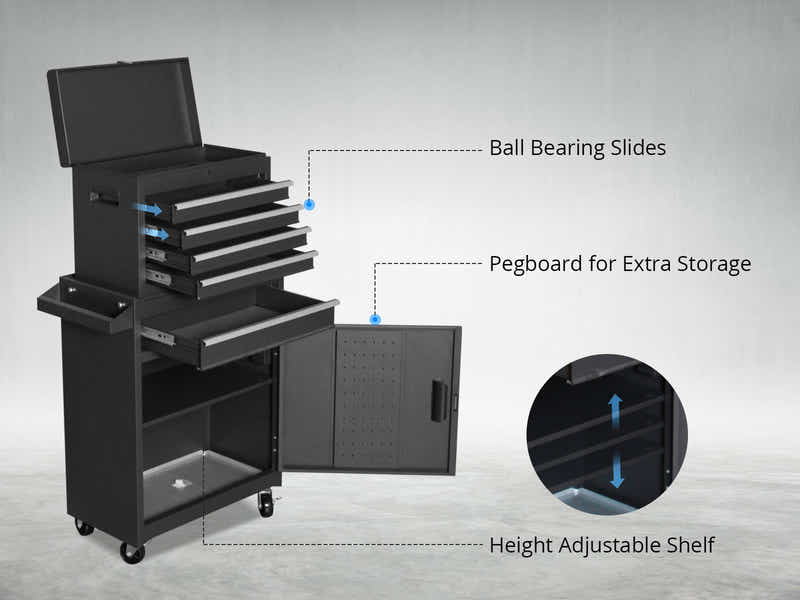 Tool Cabinet Compact Combo Black