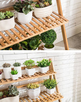 DS BS 3 Tier Foldable Bamboo Deco Plant Rack