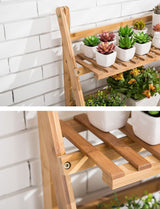 DS BS 3 Tier Foldable Bamboo Deco Plant Rack