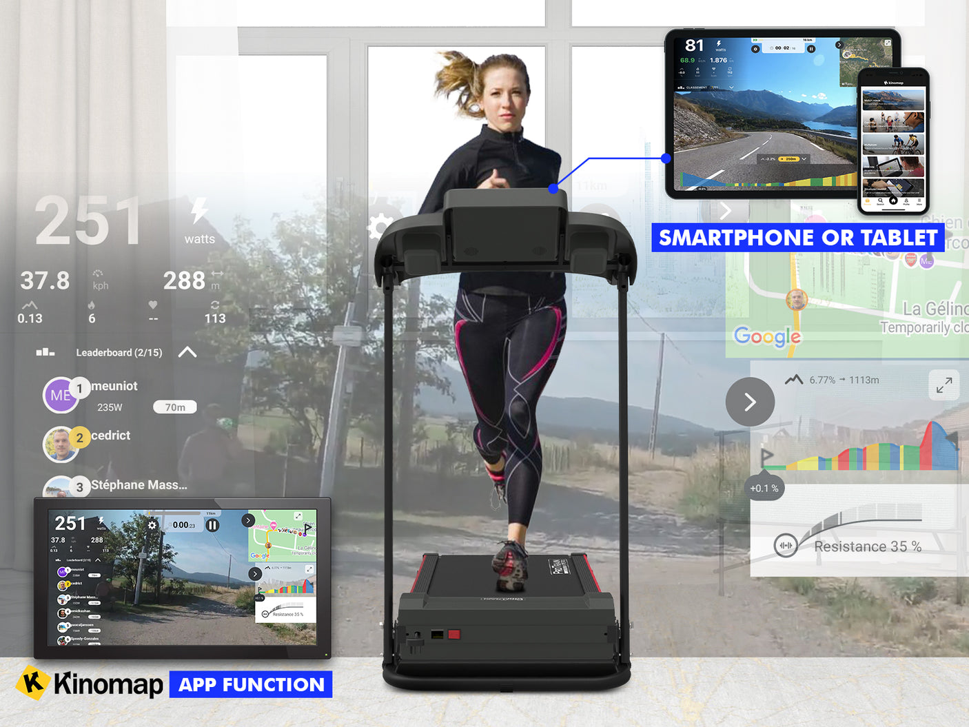 Treadmill With APP 40cm
