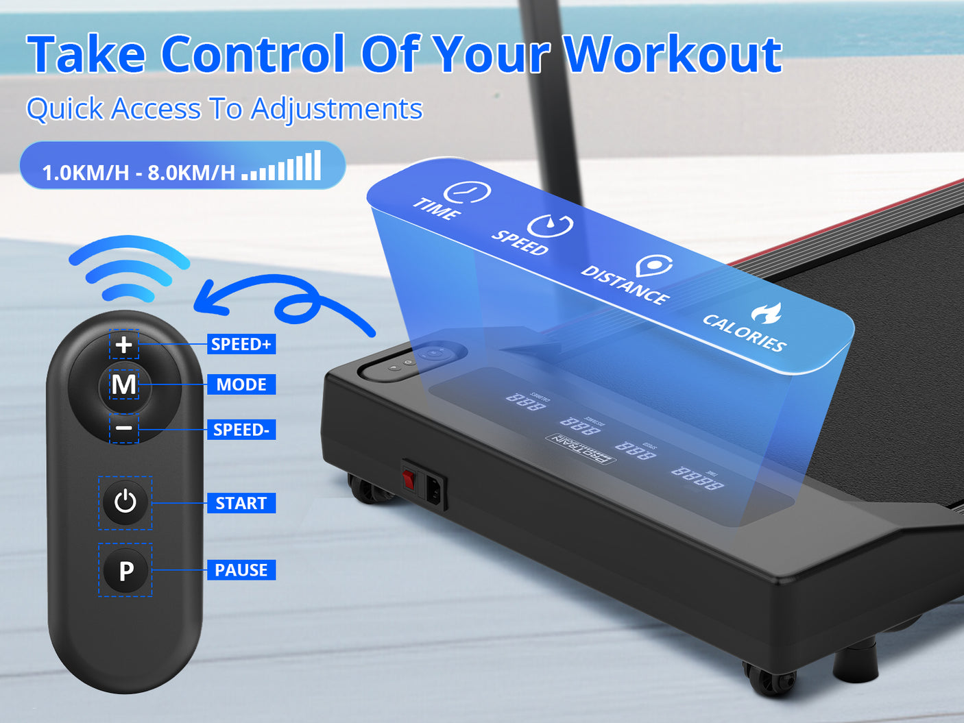 Treadmill Electric Walking Pad Under Desk 40cm