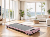 Treadmill Walking Pad With Manual Incline Pink Color