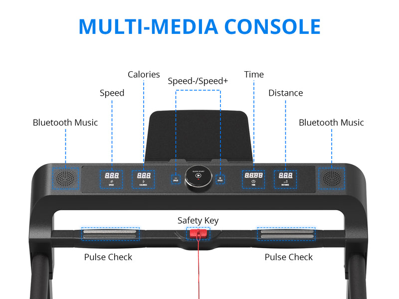 DS Treadmill With Large Display Holder 45cm