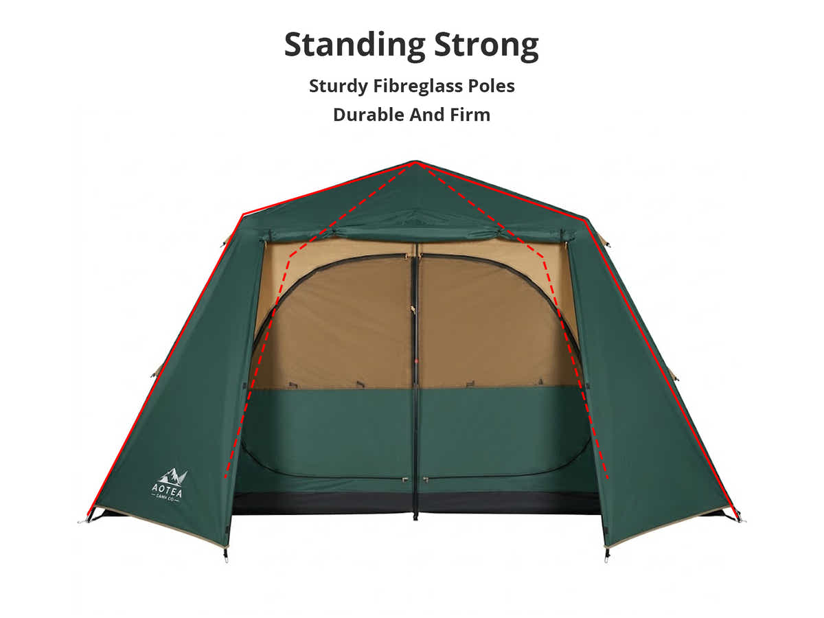 DS Instant Up Camping Tent 8 Person Pop up Tents Family Hiking Dome Camp