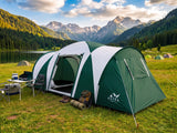 DS Family Camping Tent 12 Person Hiking Beach Tents (3 Rooms) Green