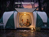 DS Family Camping Tent 12 Person Hiking Beach Tents (3 Rooms) Green